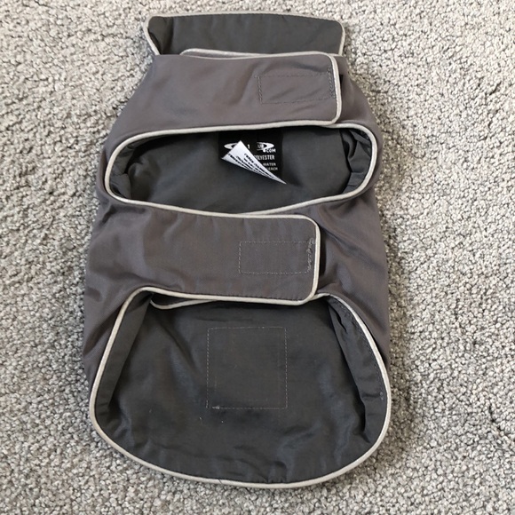 New small dog pet cat grey nylon rain coat S M - Picture 2 of 6